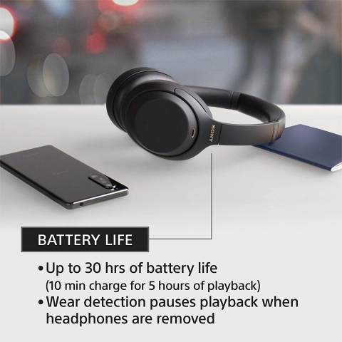 Sony Bluetooth Kablosuz Kulak st Kulaklk (Siyah)