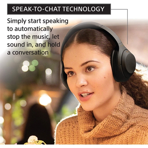 Sony Bluetooth Kablosuz Kulak st Kulaklk (Siyah)