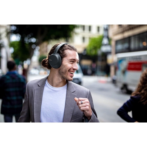 Sony Bluetooth Kablosuz Kulak st Kulaklk (Siyah)