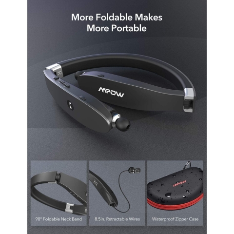 Mpow Bluetooth Ense Tipi Kulakl�k (Siyah)