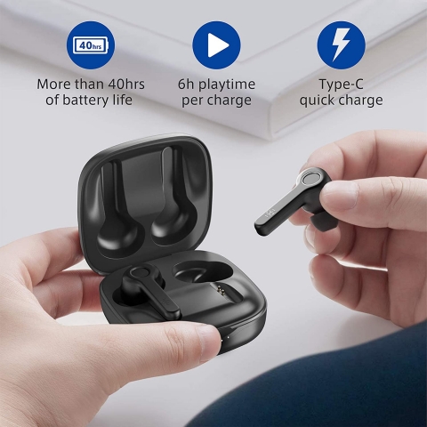 Boltune Bluetooth Kablosuz Kulak i Kulaklk (Siyah)