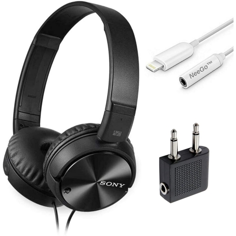 Sony Kablolu Kulak st Kulaklk (Siyah)