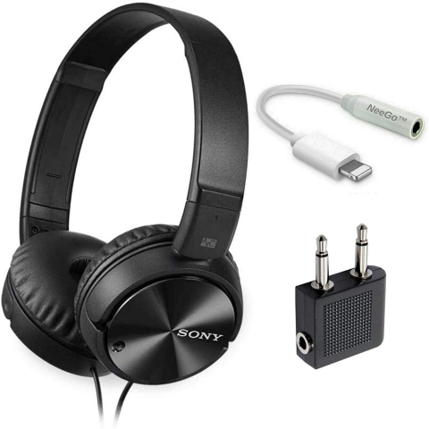 Sony Kablolu Kulak st Kulaklk (Siyah)