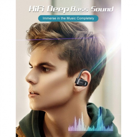 Spidoc Bluetooth Kablosuz Kancal Kulak i Kulaklk (Siyah)