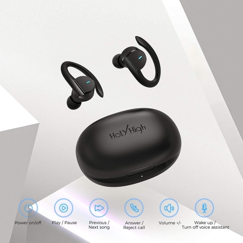 HolyHigh Bluetooth Kancal Kulak i Kulaklk (Siyah)