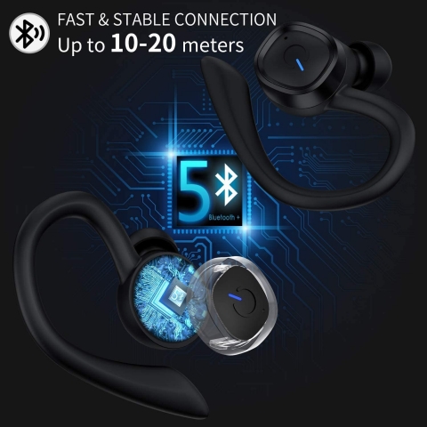 Arbily Bluetooth Kablosuz Kancal Kulaklk (Siyah)