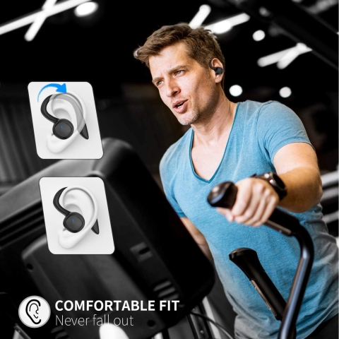 Arbily Bluetooth Kablosuz Kancal Kulaklk (Siyah)