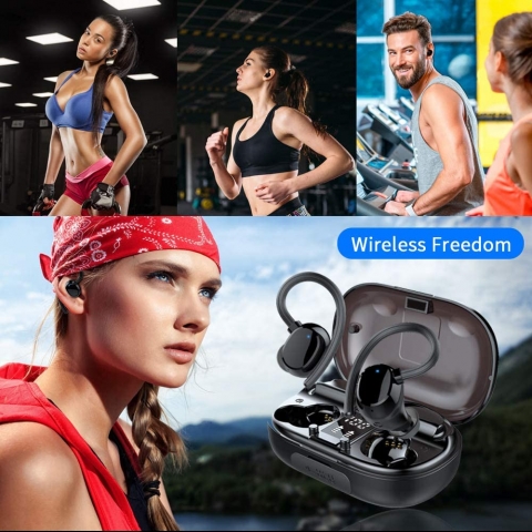Motast Bluetooth Kablosuz Kancal Kulaklk (Siyah)