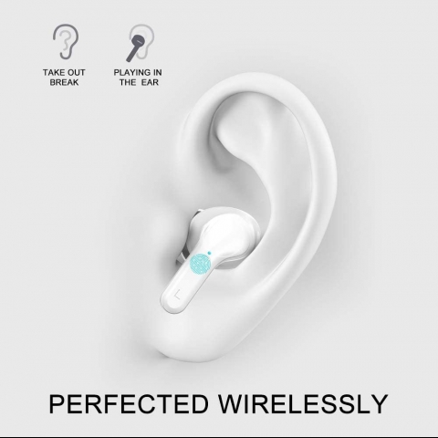 choosice Bluetooth Kablosuz Kulak i Kulaklk (Beyaz)