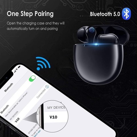 Onpro Bluetooth Kablosuz Kulak i Kulaklk (Siyah)