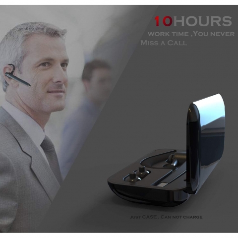 Aksense Bluetooth Tek Kulak Kancal Kulaklk (Siyah)