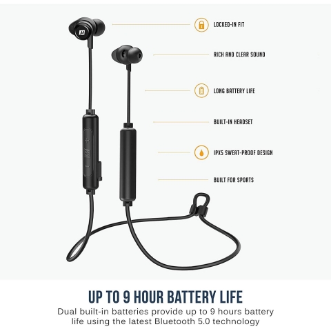 MEE audio Bluetooth Ense Tipi Kulak ��i Kulakl�k (Siyah)