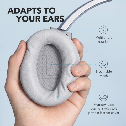 Soundcore Bluetooth Kulak st Kulaklk (Gri)
