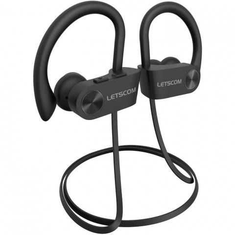 LETSCOM Bluetooth Kablosuz Kancal� Kulakl�k (Siyah)
