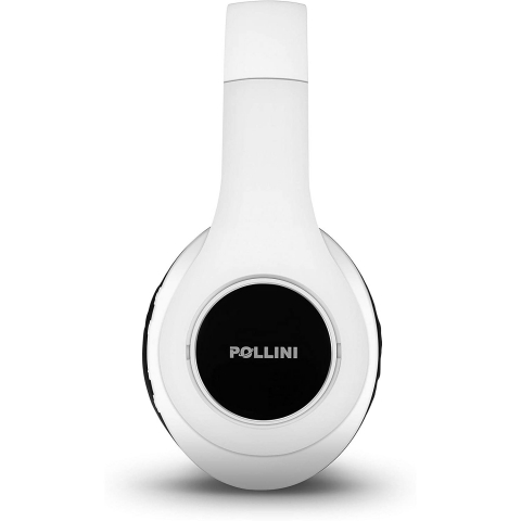 pollini Bluetooth Kablosuz Kulak st Kulaklk (Beyaz-Siyah)