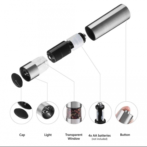 TMKEFFC Elektrikli Tuz Ve Karabiber De�irmeni Seti