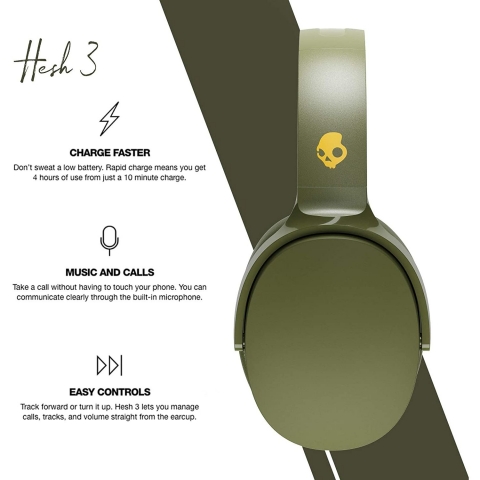 Skullcandy Hesh 3 Bluetooth Kulak st Kulaklk (Yeil)