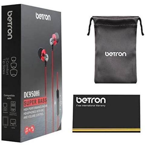 Betron DC950HI Kablolu Kulak i Kulaklk (Krmz)