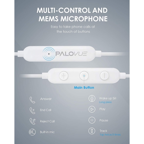 PALOVUE Lightning Kablolu Kulaklk (Beyaz)