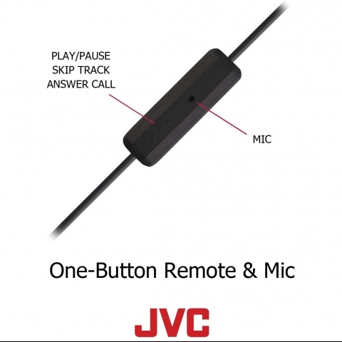 JVC Kablolu Kancal Kulaklk (Siyah)