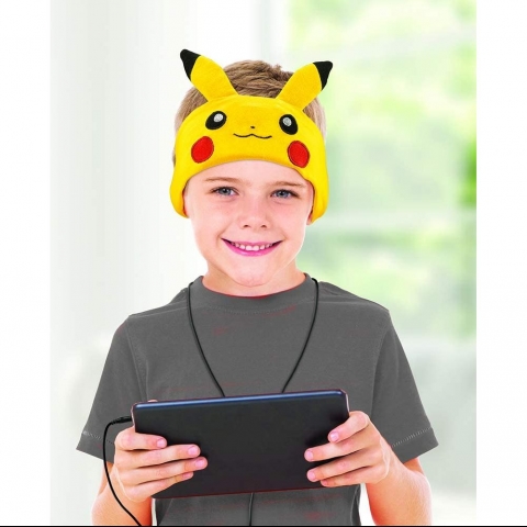 eKids Pikachu ocuklar in Kafa Bantl Kablolu Kulaklk