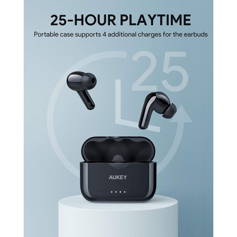 AUKEY EP-T28 Bluetooth 5 Wireless Kulak i Kulaklk (Siyah)