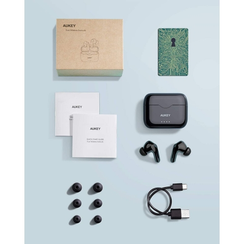 AUKEY EP-T28 Bluetooth 5 Wireless Kulak i Kulaklk (Siyah)