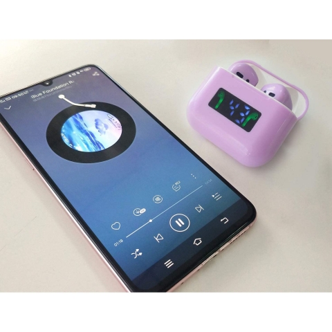 Olyre Wireless Bluetooth 5.1 Kablosuz Kulak i Kulaklk (Mor)
