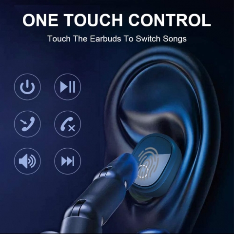 XKDUN Bluetooth Kablosuz Kulak i Kulaklk (Siyah)