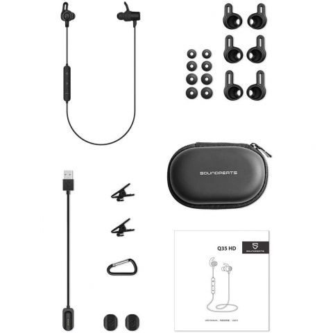 SoundPEATS Bluetooth Kablosuz Kulak i Kulaklk (Siyah)