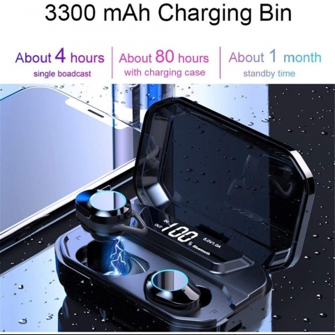 CUFOK Bluetooth Kablosuz Kulak i Kulaklk (Siyah)