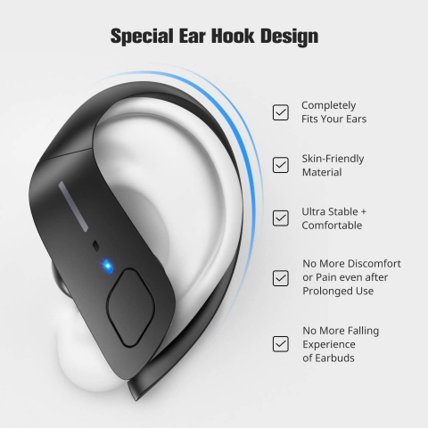 HolyHigh Bluetooth Kancal Kulak i Kulaklk (Siyah)