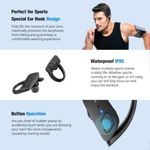 HolyHigh Bluetooth Kancal Kulak i Kulaklk (Siyah)