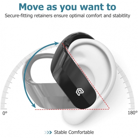 AXUAN Bluetooth 5.0 Kancal Kulak i Kulaklk (Siyah)