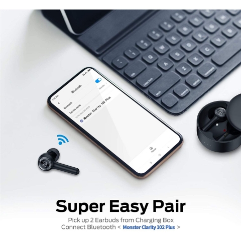 Monster Bluetooth Kablosuz Kulak i Kulaklk (Siyah)