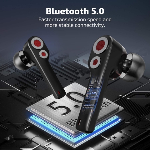 LETSCOM Bluetooth Kablosuz Kulak ��i Kulakl�k (Siyah)