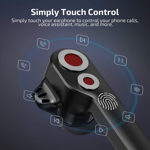 LETSCOM Bluetooth Kablosuz Kulak ��i Kulakl�k (Siyah)