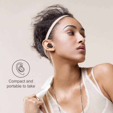 QCY T1 Bluetooth Kablosuz Kulak i Kulaklk (Siyah)