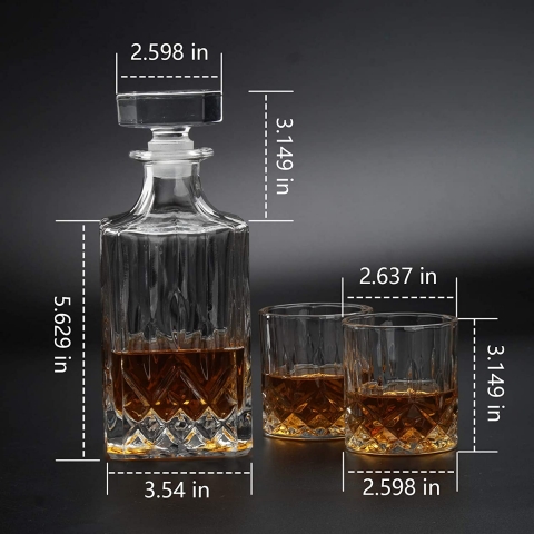 Collebit 4 Para Kristal Viski Karaf Seti