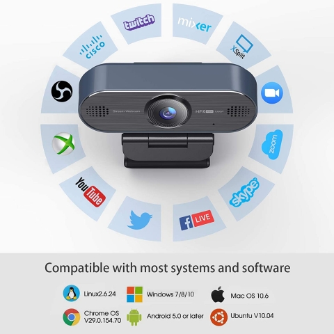 UNZANO USB 1080P HD Webcam