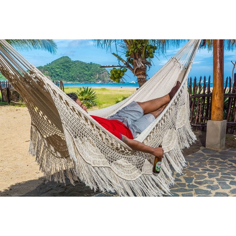 Mission Hammocks ift Kiilik Pamuklu Hamak (Beyaz)