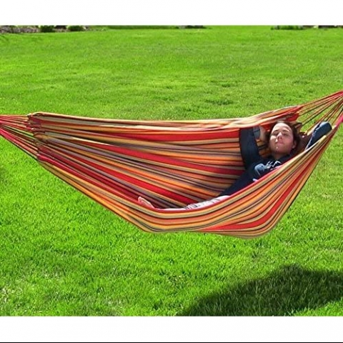 Sunnydaze ift Kiilik Tanabilir Hamak (Krmz)