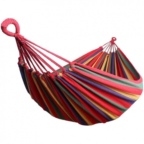 BODFY �ift Ki�ilik Pamuklu Hamak (Renkli)