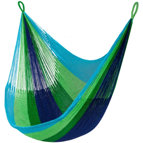 Yellow Leaf Hammocks Tek Kiilik El Dokumas Hamak (Mavi-Yeil)