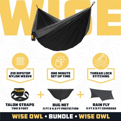 Wise Owl Outfitters ift Kiilik Kamp Hama (Siyah-Gri)