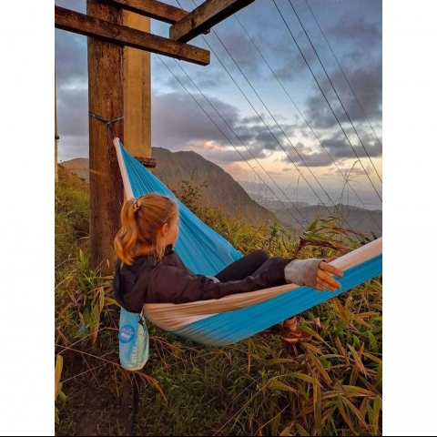 Nest Hammocks ift Kiilik Kamp Hama (Mavi-Beyaz)