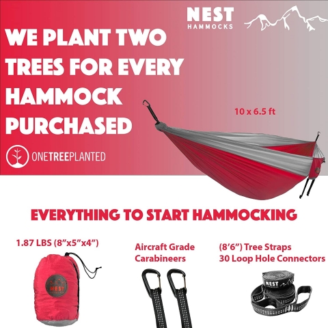 Nest Hammocks ift Kiilik Kamp Hama (Bordo-Gri)