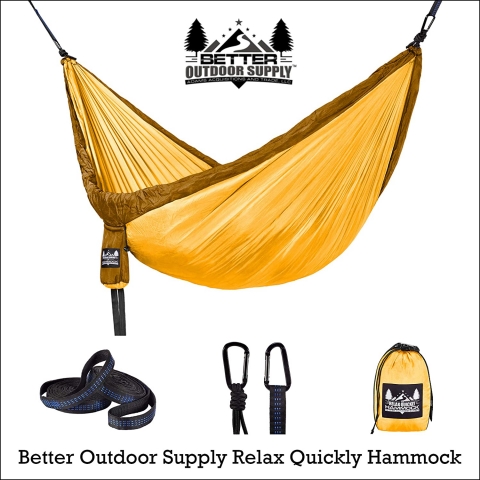 Better Outdoor Supply Tek Kiilik Tanabilir Hamak (Sar)