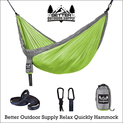 Better Outdoor Supply ift Kiilik Tanabilir Hamak (Yeil)