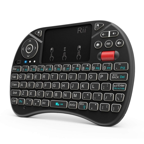2018 Rii i8X 2.4GHz Mini Wireless Keyboard with Touchpad Mouse